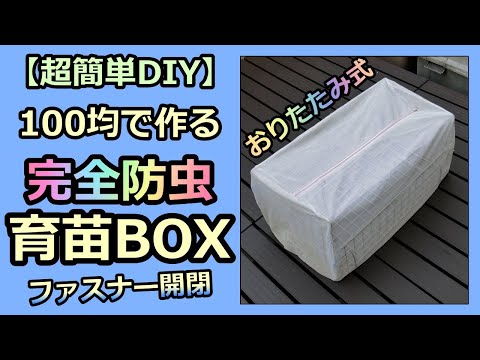 【保存版：完全防虫 育苗BOX】100均 超簡単DIY 折りたたみ式  家庭菜園29年目 Insect repellent nursery box