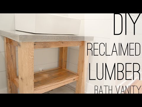 DIY Reclaimed Lumber Bath Vanity