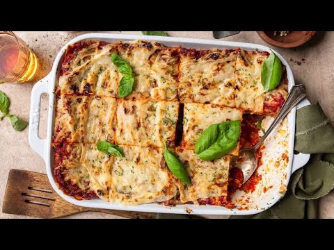 How to make vegan delicious lasagna | easy dinner | cheesy lasagna | vegetarian 🌱