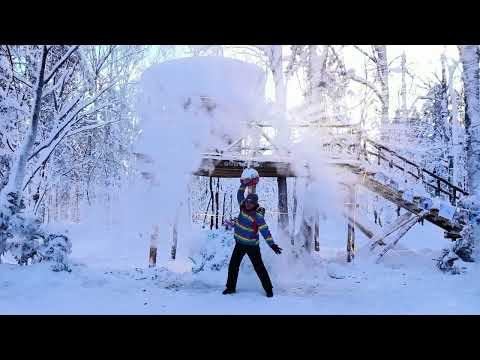 在雪山苦練幾天，大雪山寒冰神功終於練成#冰雪男神