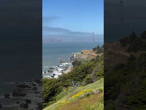 Spectacular view of the Golden Gate Bridge & the Pacific ocean from Coastal Trail in Lands End, SF!