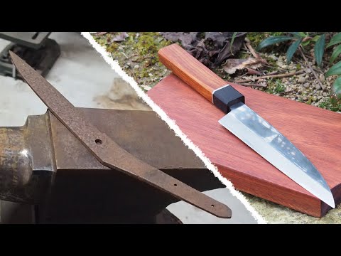 錆びた枝切りバサミを包丁に転生させたい。/ Making a Japanese Kitchen Knife from a Old Pruning Shears.