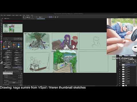 umaku naritai ep. 1 || new Frieren concept art + rendering art for Kaga Sumire (Vspo)