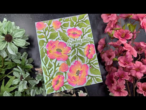 Bold Backgrounds: Vintage Roses Card | Honey Bee Stamps