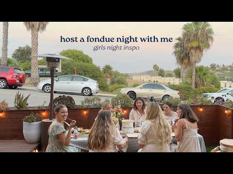 VLOG: host a fall fondue night with me | easy party idea | girls night inspo