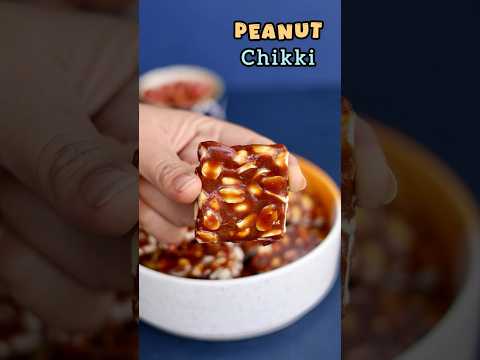 Peanut Chikki 🥜 Winter special recipe #shorts #chikki #peanutchikki #asmr #viralvideo