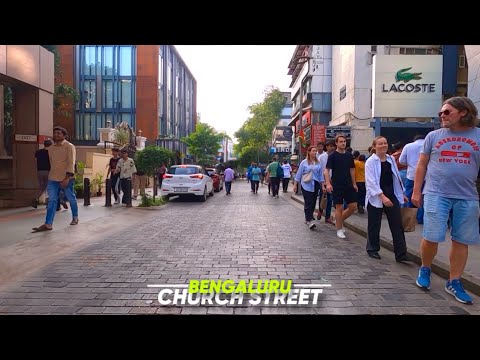 Church Street Bangalore - 4K | Shopping & Night Life Area in Central Business District of Bangalore