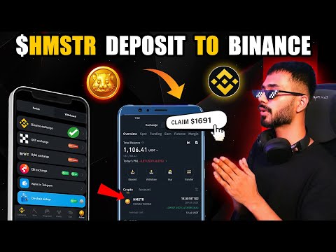 Hamster Kombat Deposit To Binance 😍 || 70,000 HMSTR COIN DROP IN BINANCE || No Gas Fee