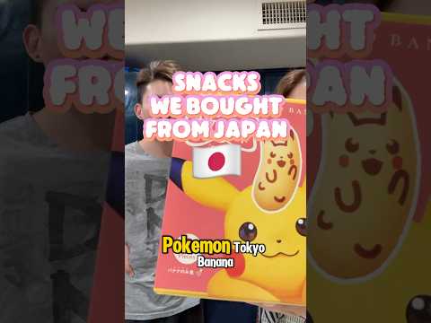 Japanese airport snacks | Pokémon banana bread pikachu  #japanesefood #japan #shorts