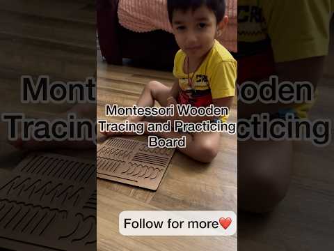 Fun and Engaging Screen Free Activity!Montessori Wooden Alphabet Tracing & Practicing Board follow❤️