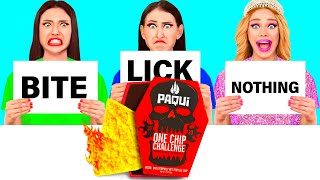 Bite, Lick or Nothing Challenge | Funny Kitchen Hacks by BaRaDa Challenge