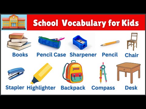 School Vocabulary for kids | Kids Vocabulary | School supplies - Learn English for kids #vocabulary