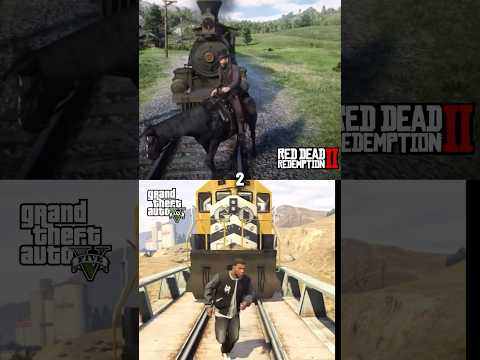 GTA 5 vs RDR2 #shorts #gta #rdr2 #gaming #grandtheftauto #gta5 #comparison