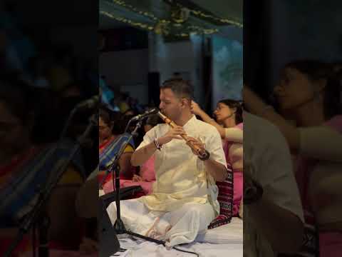 Govind Prabhu adds his divine flute to every kirtan, elevating the atmosphere with melody! 🎶✨