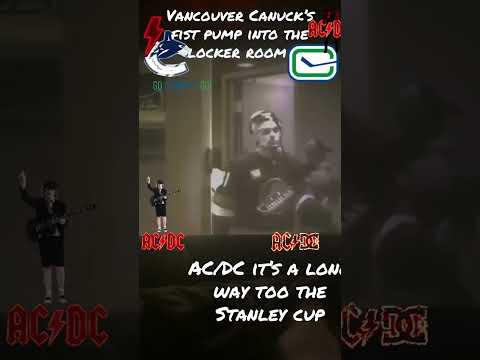 Vancouver canucks fist pump into room AC/DC cover Stanley cup song #canucks #hockey #nhl#short