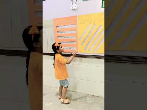 Kid's activity Introduction of "Standing,Sleeping & Slanting  lines " New Trending  Short video 2024