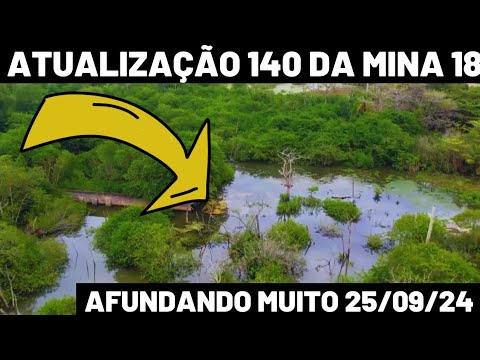 Atualização 140 da mina 18 da Braskem no Mutange | Maceió | Alagoas Brasil | visto de cima em 4K