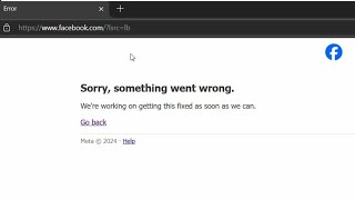 Fix Facebook Error Sorry Something Went Wrong We're working on getting this fixed as soon as we can