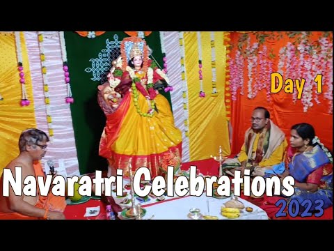 Navaratri Celebrations| Durga Mata day 1 | Sri Balatripura Sundari Devi alankarana | Yellow colour