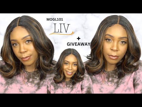 Bobbi Boss Human Hair Blend 5 inch Deep Part HD Lace Front Wig- MOGL101 LIV +GIVEAWAY -/WIGTYPES.COM