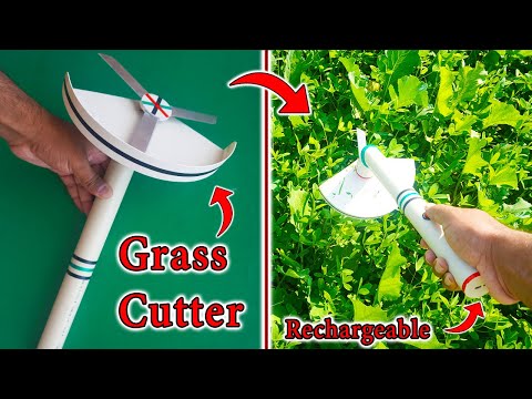 How To Make A Grass Cutting Machine At Home | Rechargeable Powerful Grass Cutter | Mini Grass Cutter