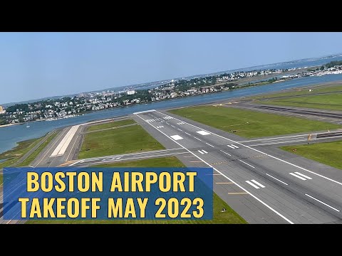 Clear Take off at BOS Boston Bombardier CS300 4K May 21 2023