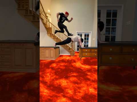 When the floor is ACTUALLY lava 😱🔥 @BrandonA7