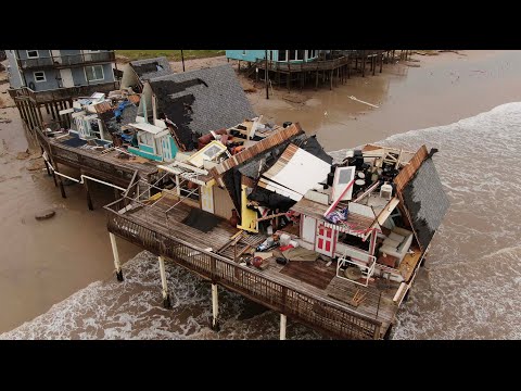 The Aftermath of Hurricane BERYL - Surfside Beach Damage - Houston Under Water 7/8/2024