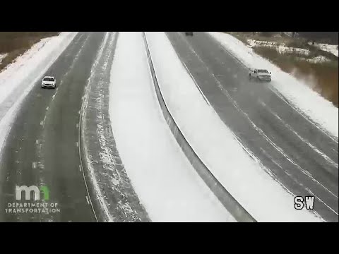 Minnesota crash compilation after first large snowstorm of season