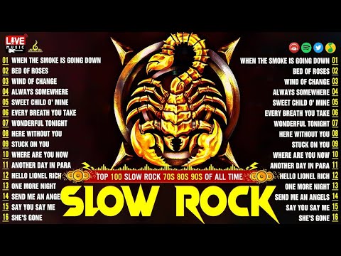 Greatest Hits Slow Rock Ballads 70s 80s 90s🔥Aerosmith, BonJovi, Led Zeppelin, The Eagles, Scorpions