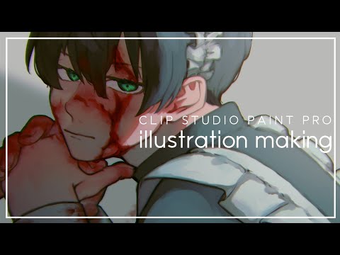 【CLIP STUDIO PAINT PRO】メイド男子🧹描いてみた【illustration making】