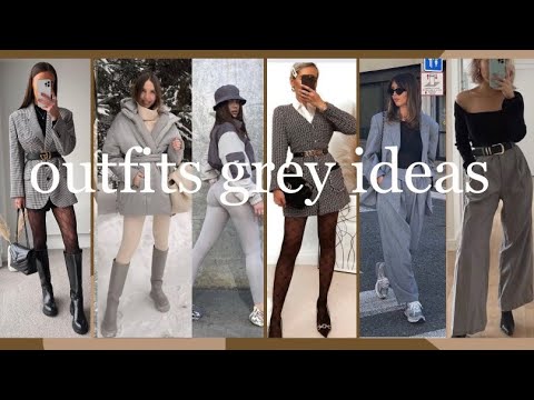 How to style grey ideas |2024| outfits grey ideas for winter & autumn / lookbook grey ideas