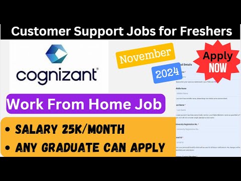 Cognizant WFH Job Alert! | Step-by-Step Guide to Apply for Remote Customer Support Jobs