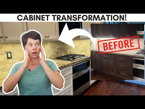 Dark Brown Kitchen Cabinets Painted White (+ Tips When Using Professional Painters)