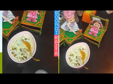 Miniature boondi raita recipe|Mini boondi raita recipe mini kitchen me |#boondiraita #raitarecipes