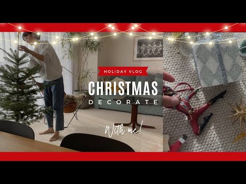 【holiday Vlog】クリスマス準備 / 天然のもみの木に飾り付け