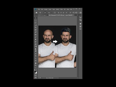 Change Hair Styles and Swap Hair in Photoshop | Photoshop Tutorial #shorts