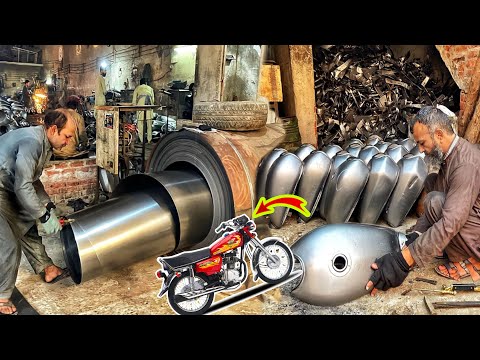 Amazing Manufacturing Process of Motorcycle Fuel Tank in Local factory | Mass Production Factory