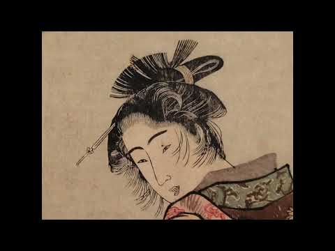 喜多川歌麿 Kitagawa Utamaro(1753？~ 1806)《青樓仁和嘉女藝者部 大万度 荻江 おいよ 竹次》大判 錦绘江戸時代・天明3年 (1783) 東京国立博物館蔵