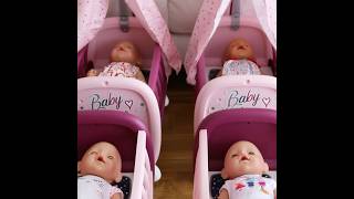 Six Baby Born Baby Dolls Sleeps in Six Cute Dolls Bed #creativeplaytime #doll