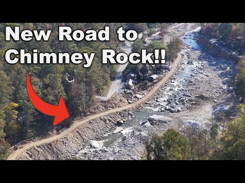 CHIMNEY ROCK 1 Month After Helene - West Virginia Boys build road from Bat Cave! 10/27/2024