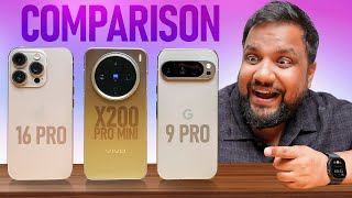 vivo X200 Pro Mini vs iPhone 16 Pro vs Pixel 9 Pro - Compact Pro Camera Test!