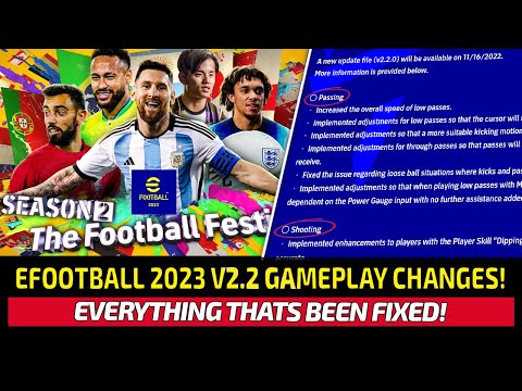 [TTB] EFOOTBALL 2023 V2.2 GAMEPLAY CHANGES/FIXES - EVERYTHING THATS BEEN ADDRESSED!