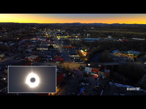 Day Turns to Night INSTANTLY | DRONE View | Total Solar Eclipse 2024