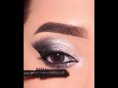 #shorts Silver Smokey eyeshadow Look || Simple and Easy to create eye Makeup Tutorial || Shilpa