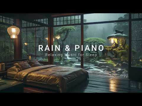 Peaceful Piano & Soft Rain - 3 Hours Relaxing Sleep Music with Rain Sounds on Windows, Stress Relief