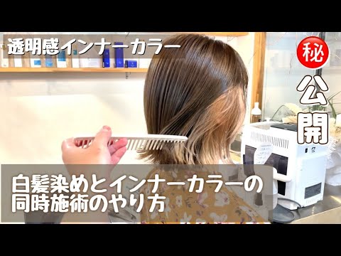 【ヘアカラー】インナーカラー&透明感白髪カラー