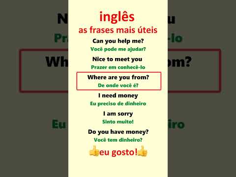 Inglês. Aprenda frases mais úteis em inglês para principiantes!