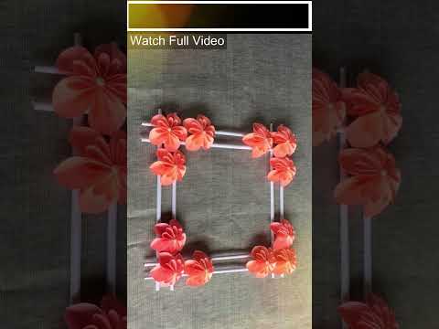 How to Make A Beautiful Paper Flower Wall Hanging | Diy Paper  Flower Wall Decor| wall hang.#shorts