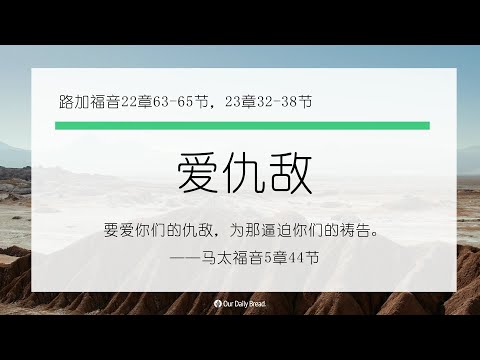 11月11日《灵命日粮》文章视频-爱仇敌